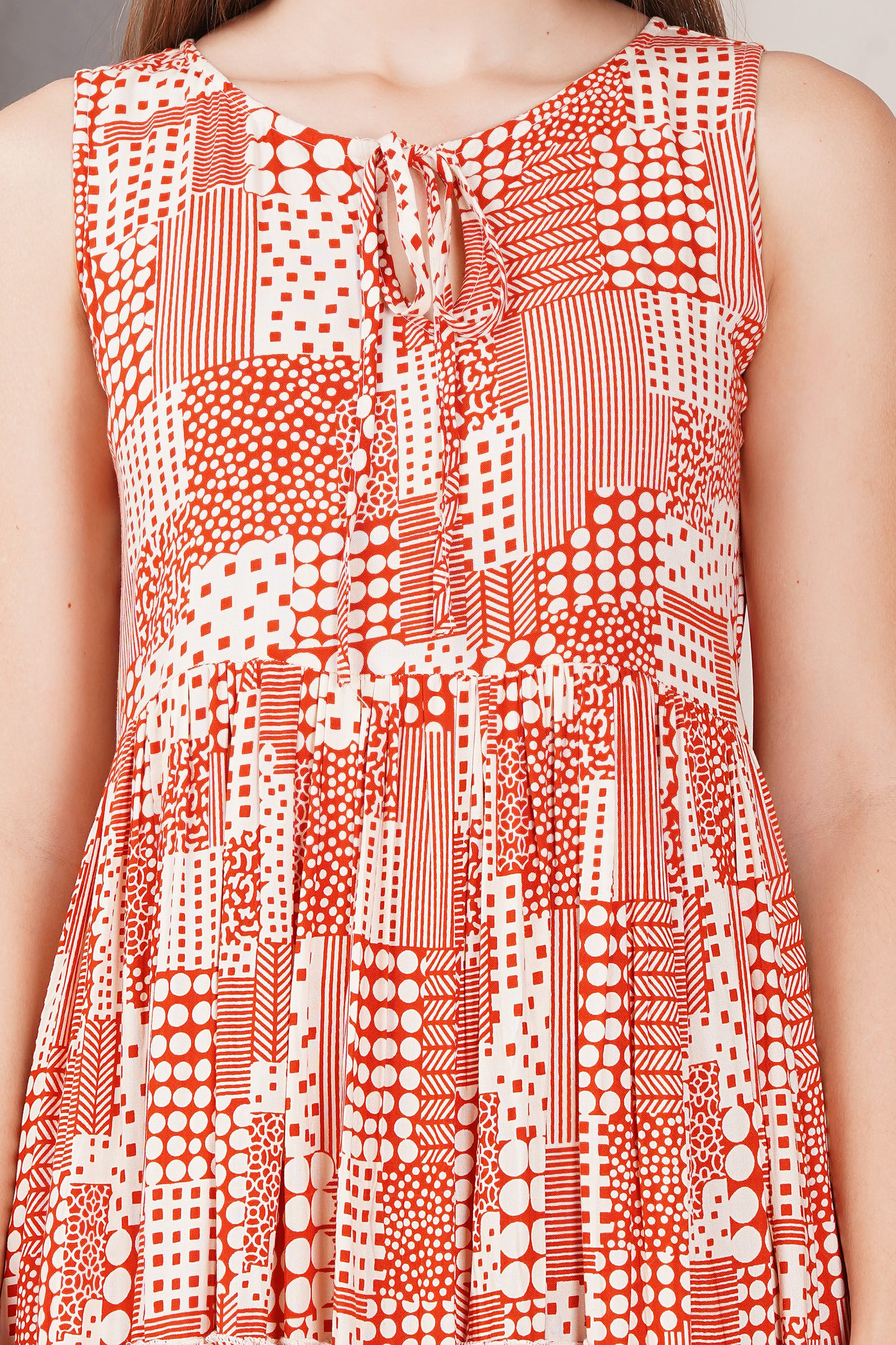 Maroon Floral Smocked Midi